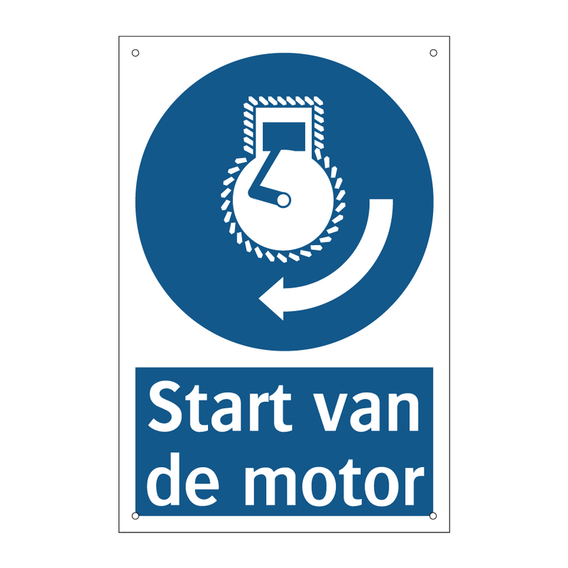 Start van de motor & Start van de motor & Start van de motor & Start van de motor