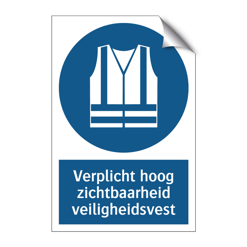 Verplicht hoog zichtbaarheid veiligheidsvest & Verplicht hoog zichtbaarheid veiligheidsvest