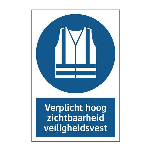 Verplicht hoog zichtbaarheid veiligheidsvest & Verplicht hoog zichtbaarheid veiligheidsvest