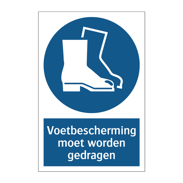 Voetbescherming moet worden gedragen & Voetbescherming moet worden gedragen