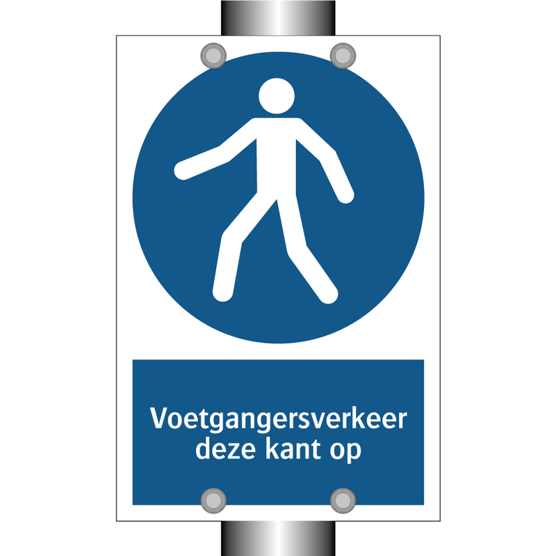 Voetgangersverkeer deze kant op & Voetgangersverkeer deze kant op & Voetgangersverkeer deze kant op