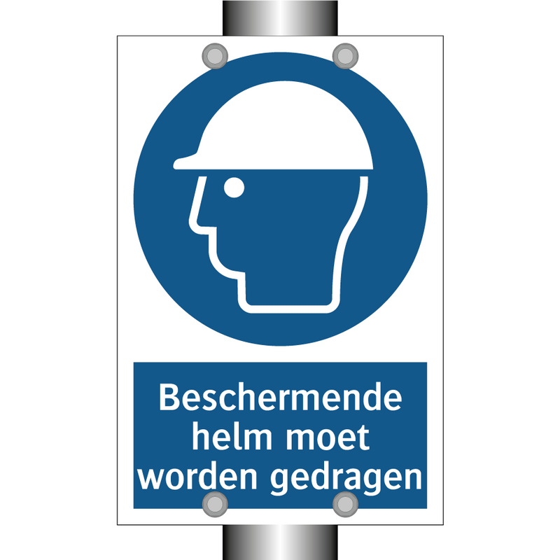 Beschermende helm moet worden gedragen & Beschermende helm moet worden gedragen