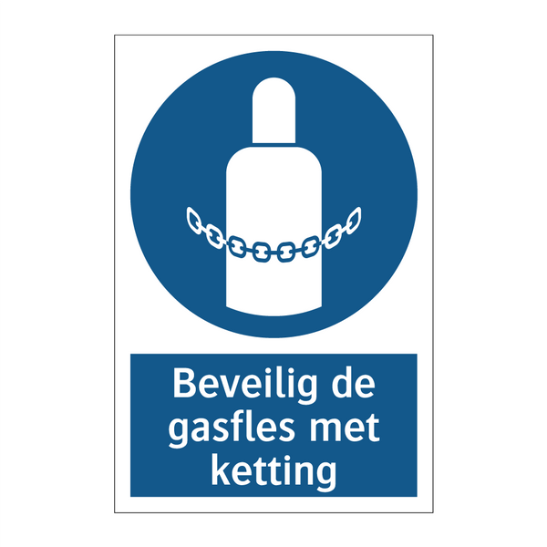 Beveilig de gasfles met ketting & Beveilig de gasfles met ketting & Beveilig de gasfles met ketting