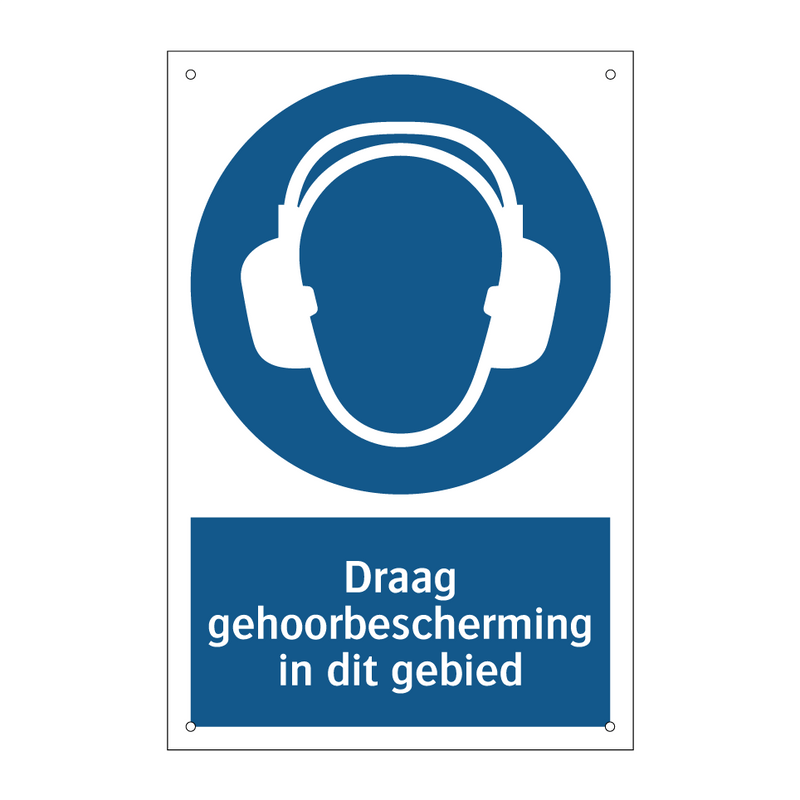 Draag gehoorbescherming in dit gebied & Draag gehoorbescherming in dit gebied