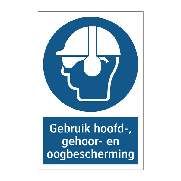 Gebruik hoofd-, gehoor- en oogbescherming & Gebruik hoofd-, gehoor- en oogbescherming