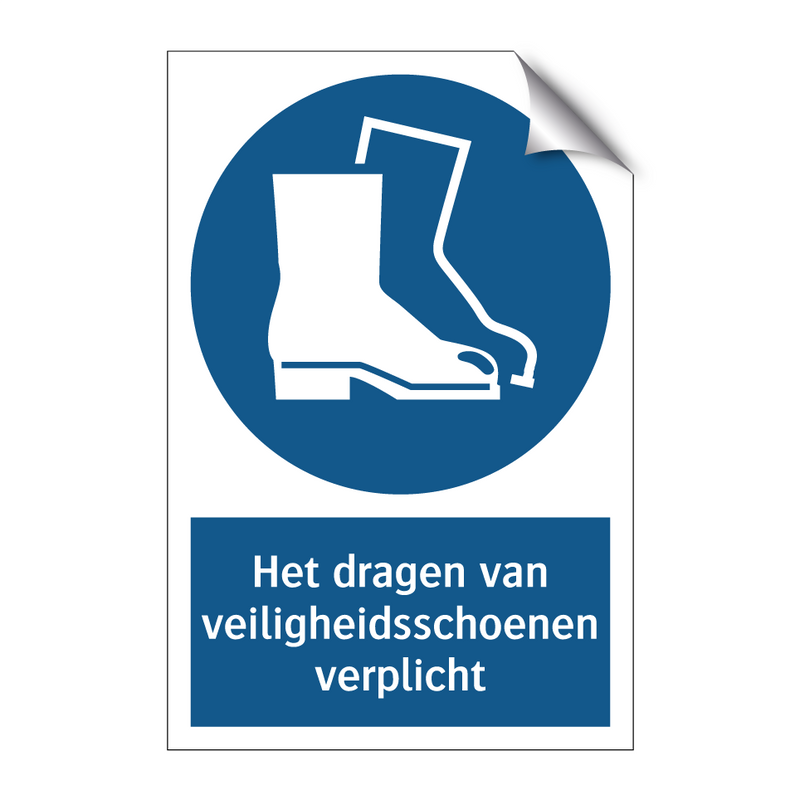 Het dragen van veiligheidsschoenen verplicht & Het dragen van veiligheidsschoenen verplicht