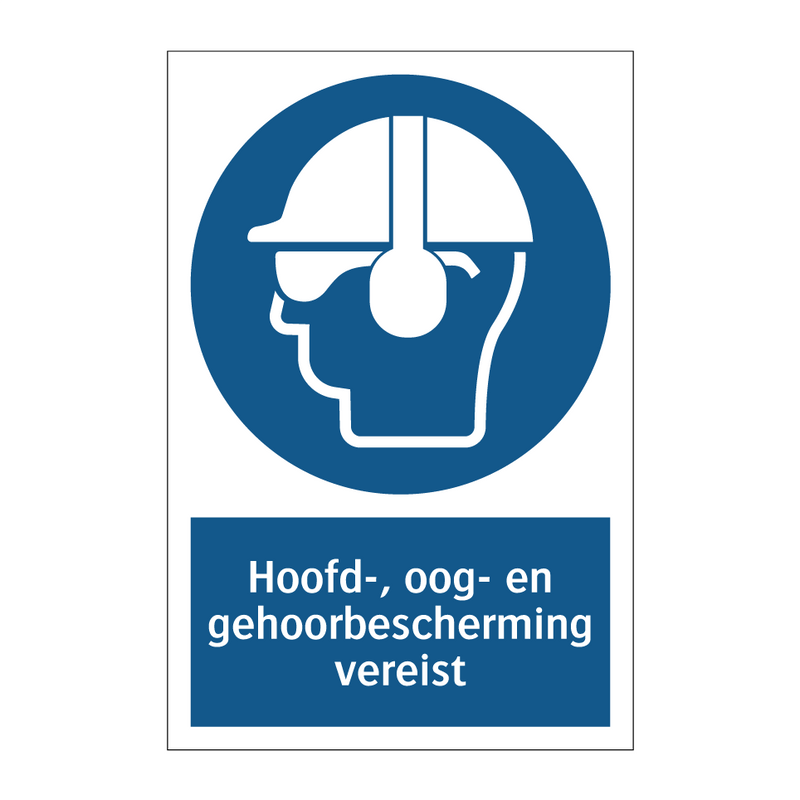 Hoofd-, oog- en gehoorbescherming vereist & Hoofd-, oog- en gehoorbescherming vereist