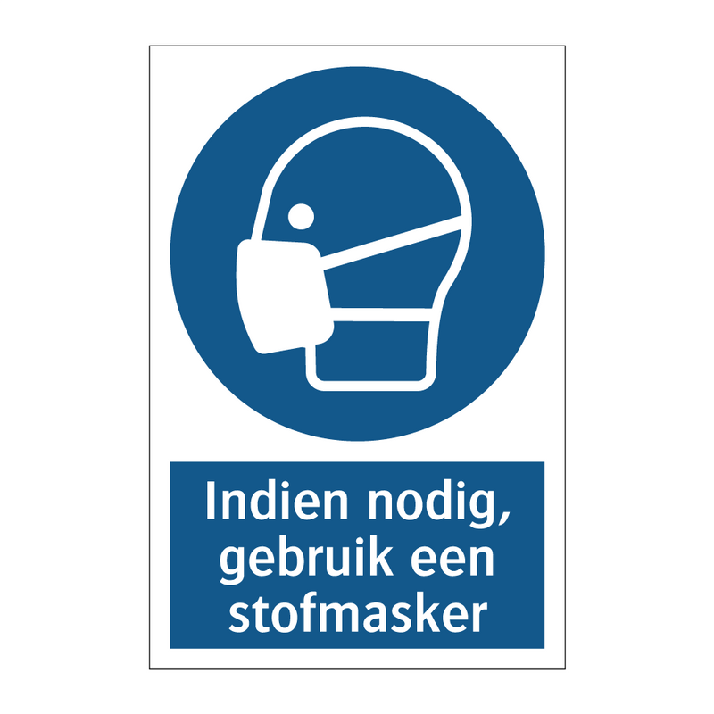 Indien nodig, gebruik een stofmasker & Indien nodig, gebruik een stofmasker