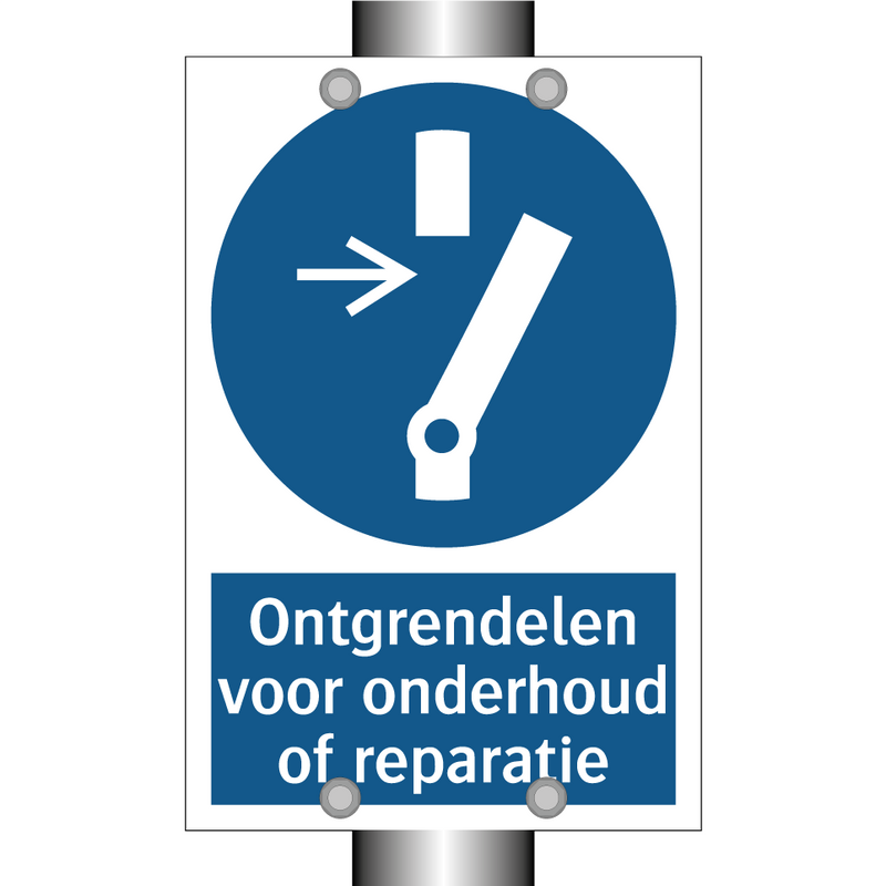 Ontgrendelen voor onderhoud of reparatie & Ontgrendelen voor onderhoud of reparatie