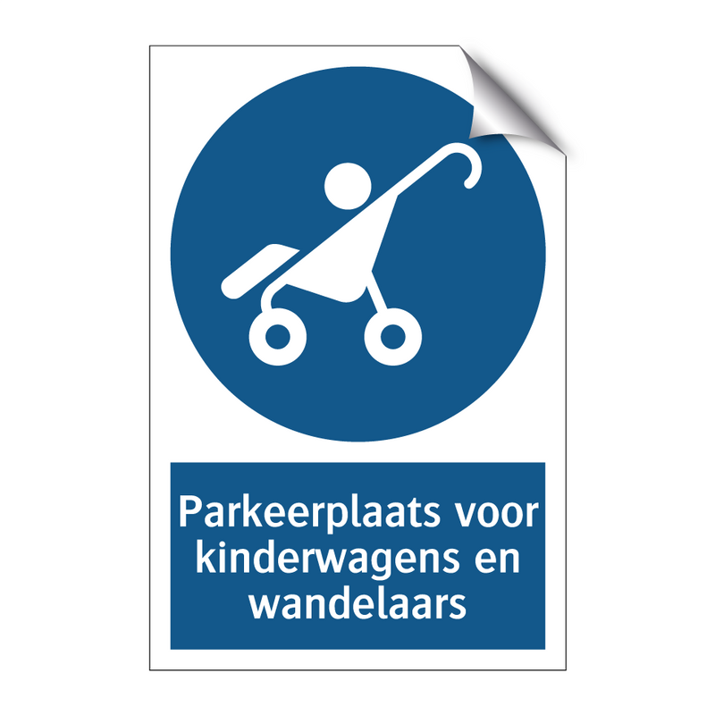 Parkeerplaats voor kinderwagens en wandelaars & Parkeerplaats voor kinderwagens en wandelaars