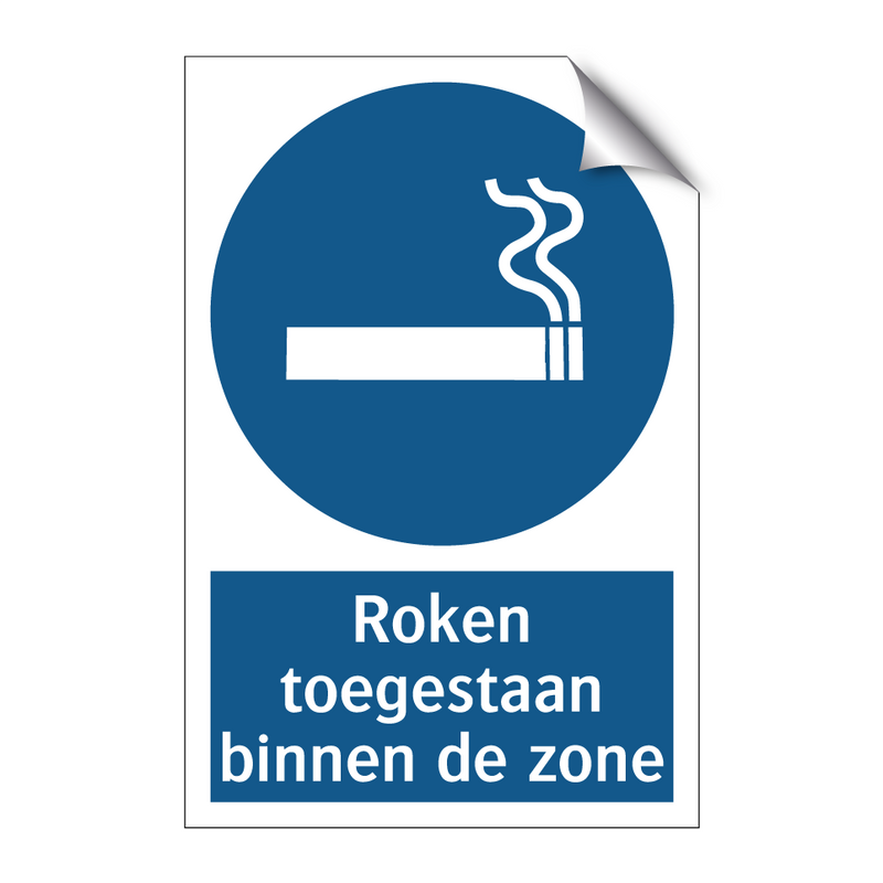 Roken toegestaan binnen de zone & Roken toegestaan binnen de zone & Roken toegestaan binnen de zone