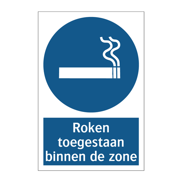 Roken toegestaan binnen de zone & Roken toegestaan binnen de zone & Roken toegestaan binnen de zone