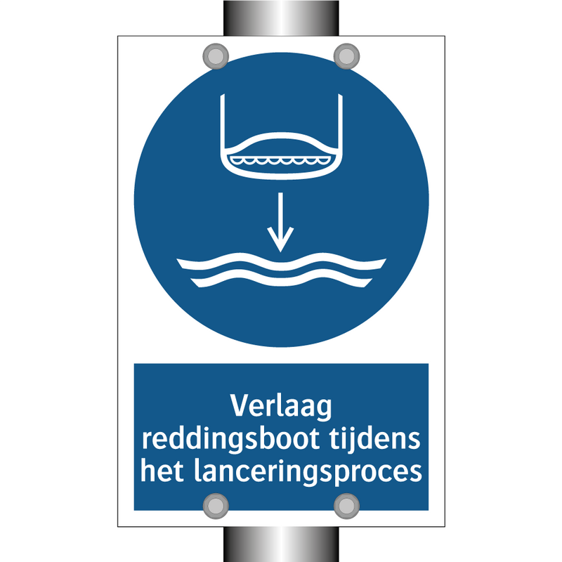 Verlaag reddingsboot tijdens het lanceringsproces