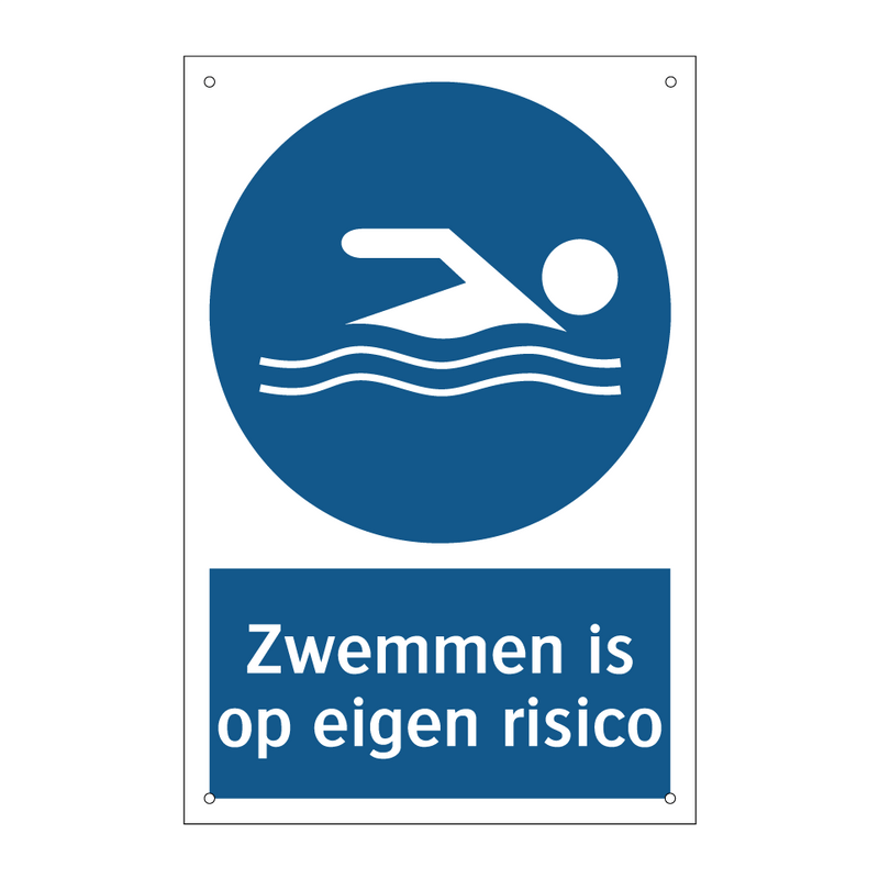 Zwemmen is op eigen risico & Zwemmen is op eigen risico & Zwemmen is op eigen risico