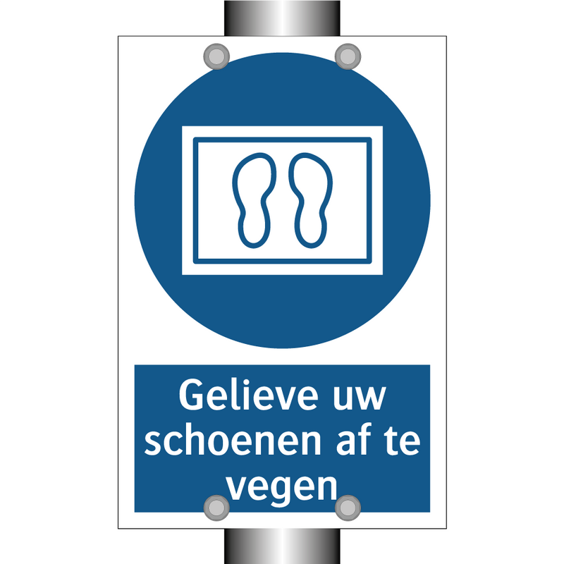 Gelieve uw schoenen af te vegen & Gelieve uw schoenen af te vegen & Gelieve uw schoenen af te vegen