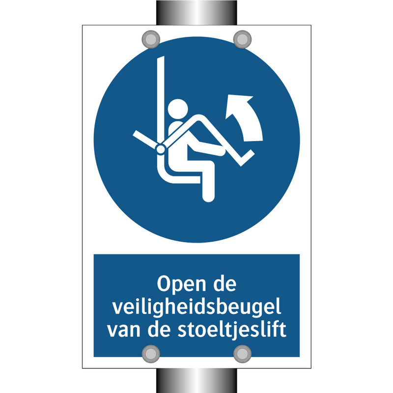 Open de veiligheidsbeugel van de stoeltjeslift & Open de veiligheidsbeugel van de stoeltjeslift