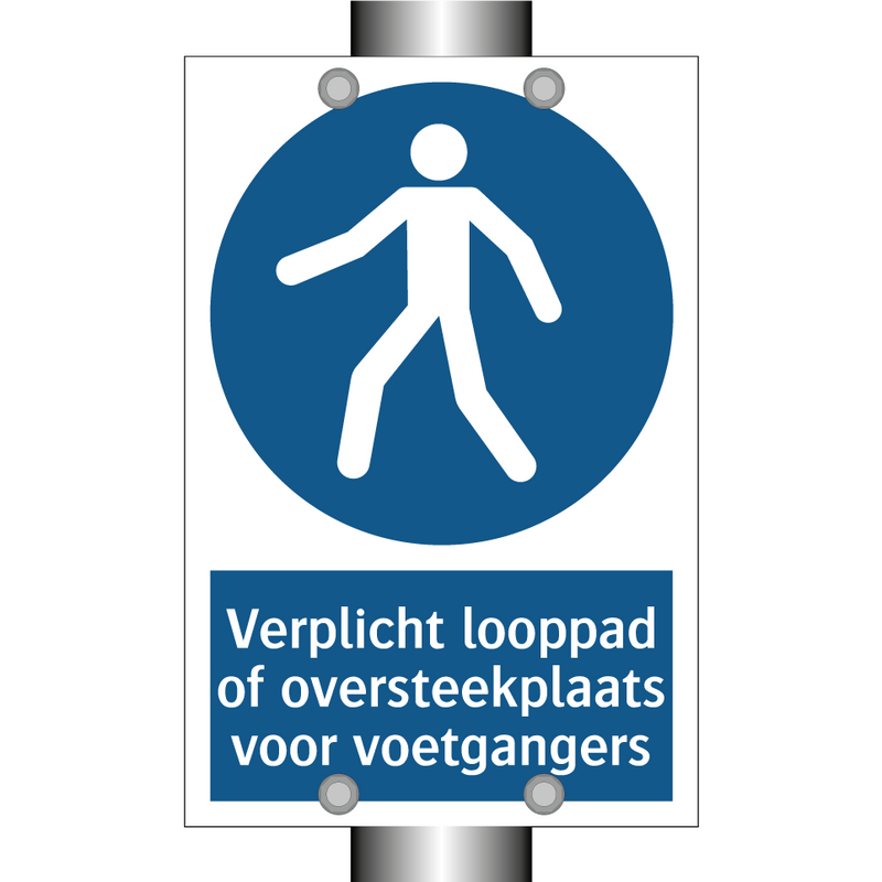 Verplicht looppad of oversteekplaats voor voetgangers