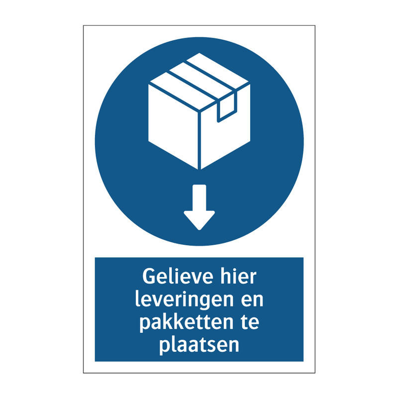 Gelieve hier leveringen en pakketten te plaatsen & Gelieve hier leveringen en pakketten te plaatsen