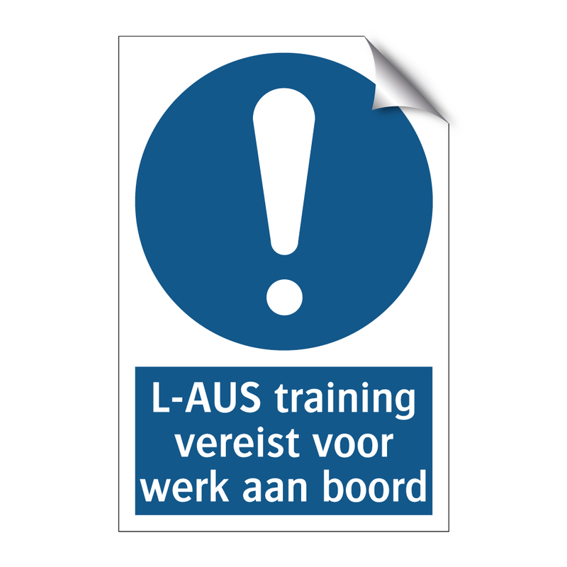 L-AUS training vereist voor werk aan boord & L-AUS training vereist voor werk aan boord