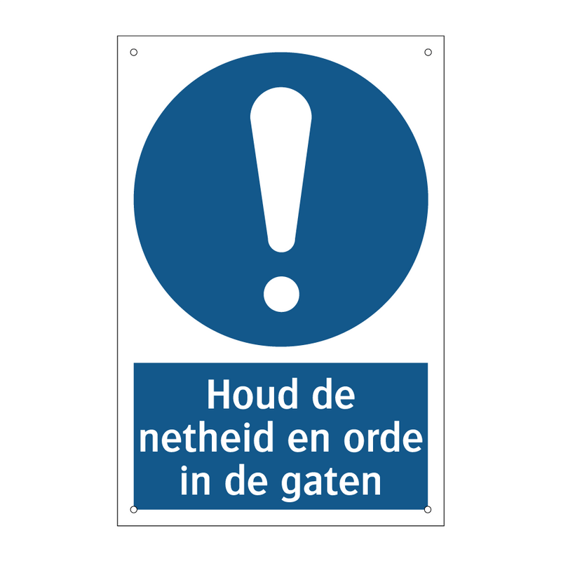 Houd de netheid en orde in de gaten & Houd de netheid en orde in de gaten