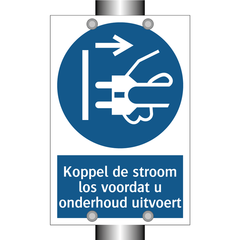 Koppel de stroom los voordat u onderhoud uitvoert