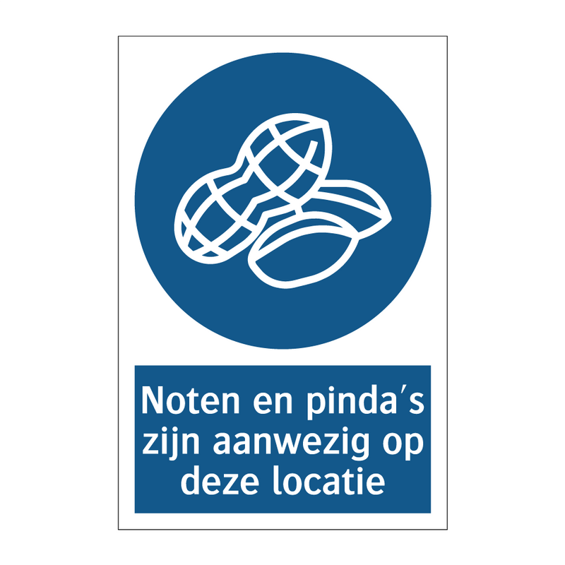 Noten en pinda's zijn aanwezig op deze locatie & Noten en pinda's zijn aanwezig op deze locatie