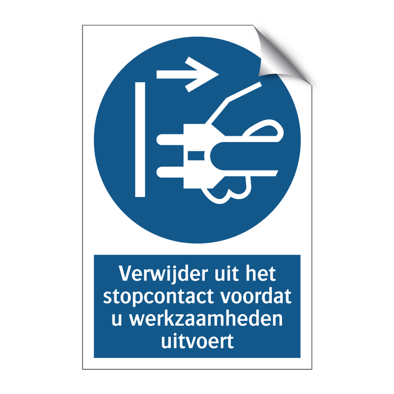 Verwijder uit het stopcontact voordat u werkzaamheden uitvoert