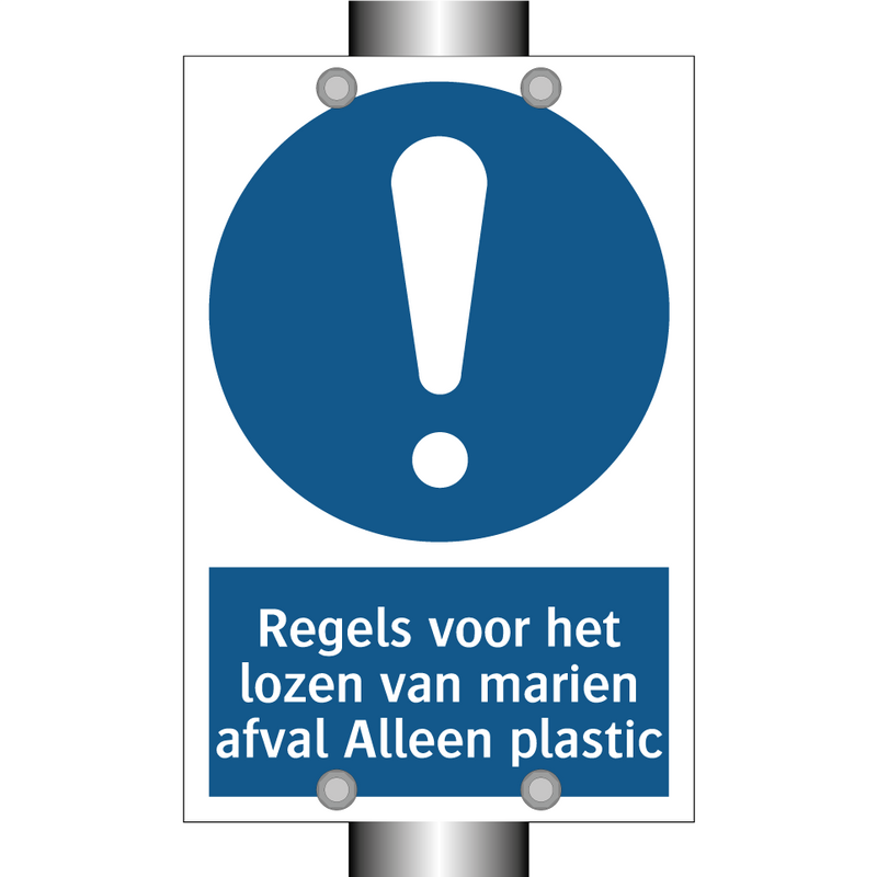 Regels voor het lozen van marien afval Alleen plastic