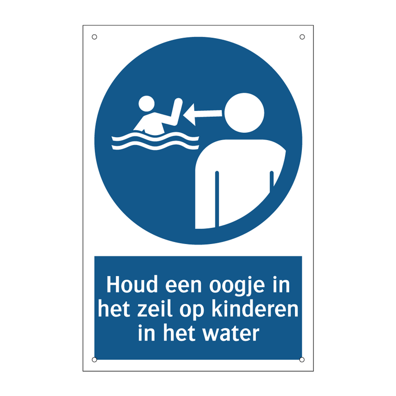 Houd een oogje in het zeil op kinderen in het water