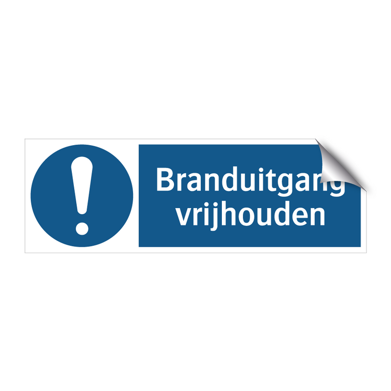 Branduitgang vrijhouden & Branduitgang vrijhouden & Branduitgang vrijhouden