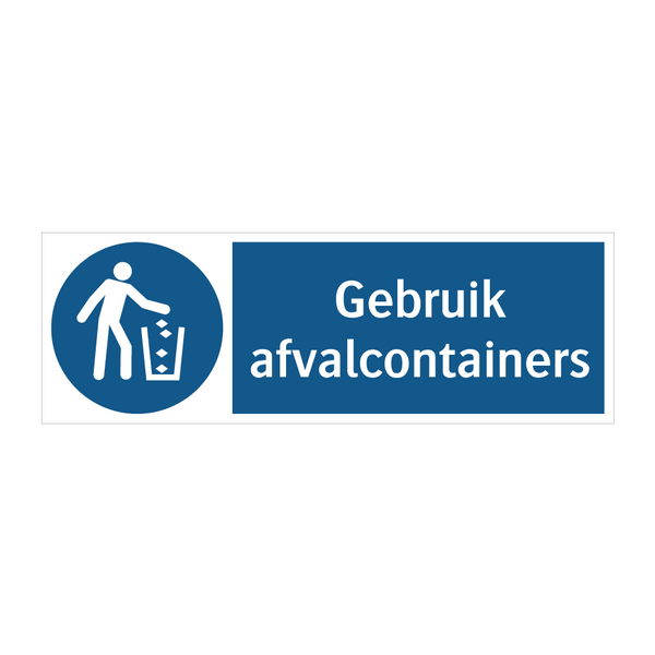 Gebruik afvalcontainers & Gebruik afvalcontainers & Gebruik afvalcontainers