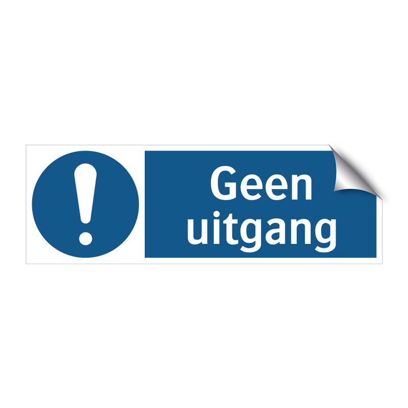 Geen uitgang & Geen uitgang & Geen uitgang & Geen uitgang