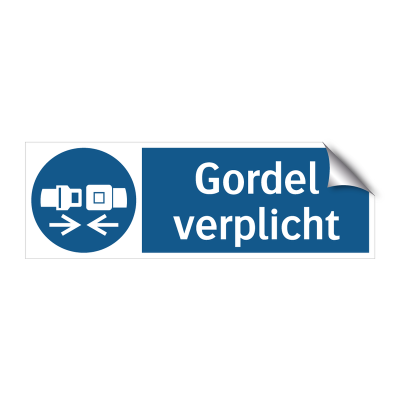 Gordel verplicht & Gordel verplicht & Gordel verplicht & Gordel verplicht