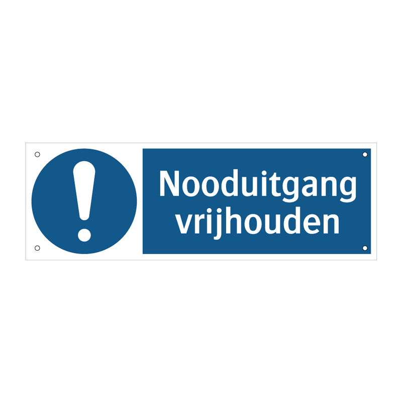 Nooduitgang vrijhouden & Nooduitgang vrijhouden & Nooduitgang vrijhouden & Nooduitgang vrijhouden