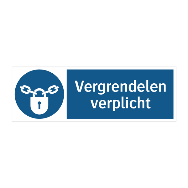 Vergrendelen verplicht & Vergrendelen verplicht & Vergrendelen verplicht & Vergrendelen verplicht