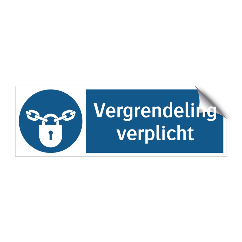 Vergrendeling verplicht & Vergrendeling verplicht & Vergrendeling verplicht