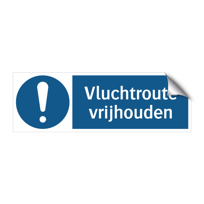 Vluchtroute vrijhouden & Vluchtroute vrijhouden & Vluchtroute vrijhouden & Vluchtroute vrijhouden