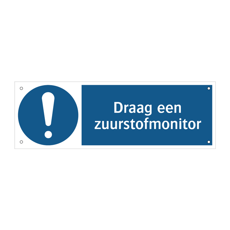 Draag een zuurstofmonitor & Draag een zuurstofmonitor & Draag een zuurstofmonitor