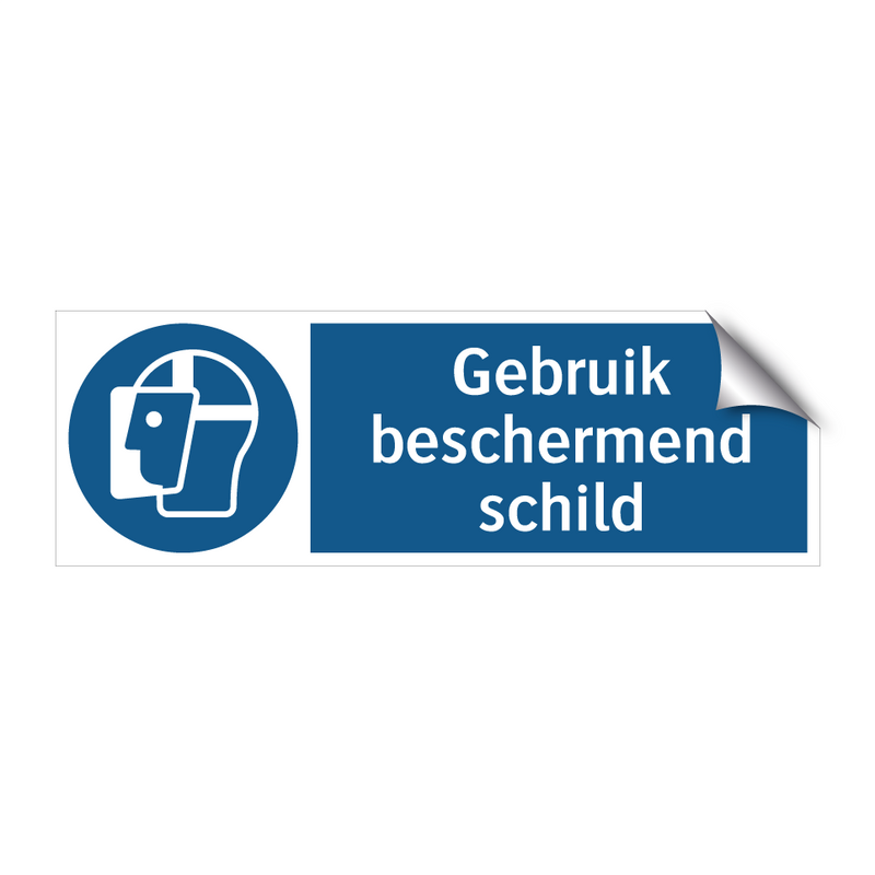 Gebruik beschermend schild & Gebruik beschermend schild & Gebruik beschermend schild