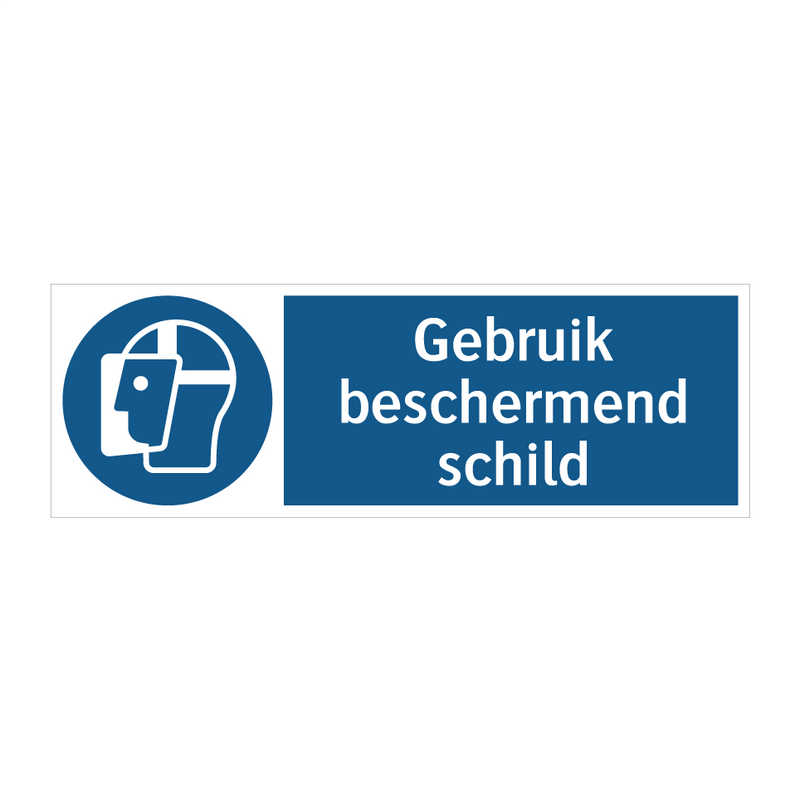 Gebruik beschermend schild & Gebruik beschermend schild & Gebruik beschermend schild