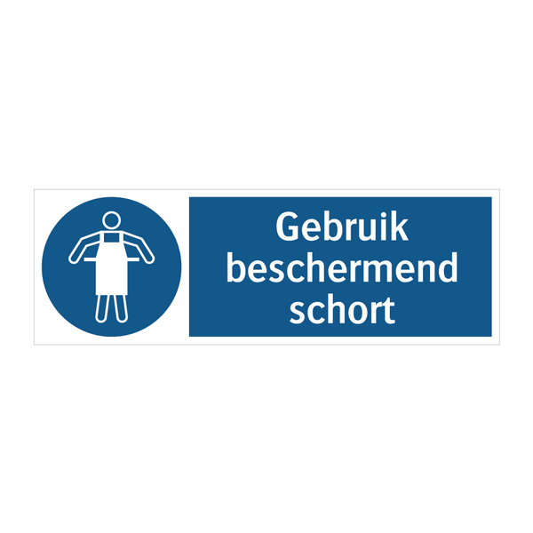 Gebruik beschermend schort & Gebruik beschermend schort & Gebruik beschermend schort