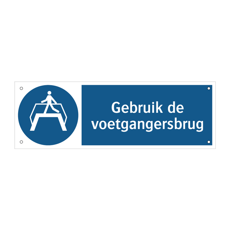 Gebruik de voetgangersbrug & Gebruik de voetgangersbrug & Gebruik de voetgangersbrug