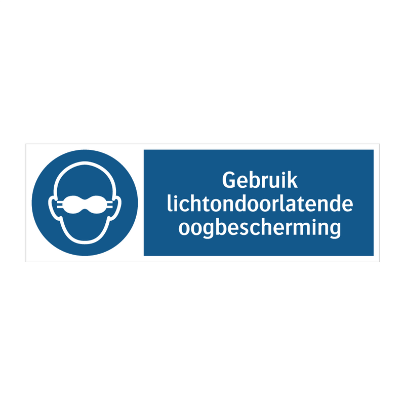 Gebruik lichtondoorlatende oogbescherming & Gebruik lichtondoorlatende oogbescherming