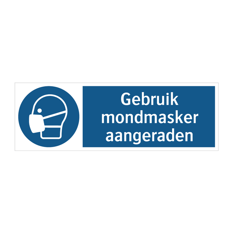 Gebruik mondmasker aangeraden & Gebruik mondmasker aangeraden & Gebruik mondmasker aangeraden