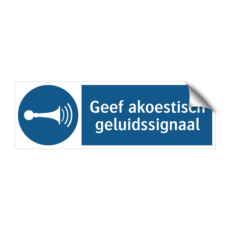 Geef akoestisch geluidssignaal & Geef akoestisch geluidssignaal & Geef akoestisch geluidssignaal