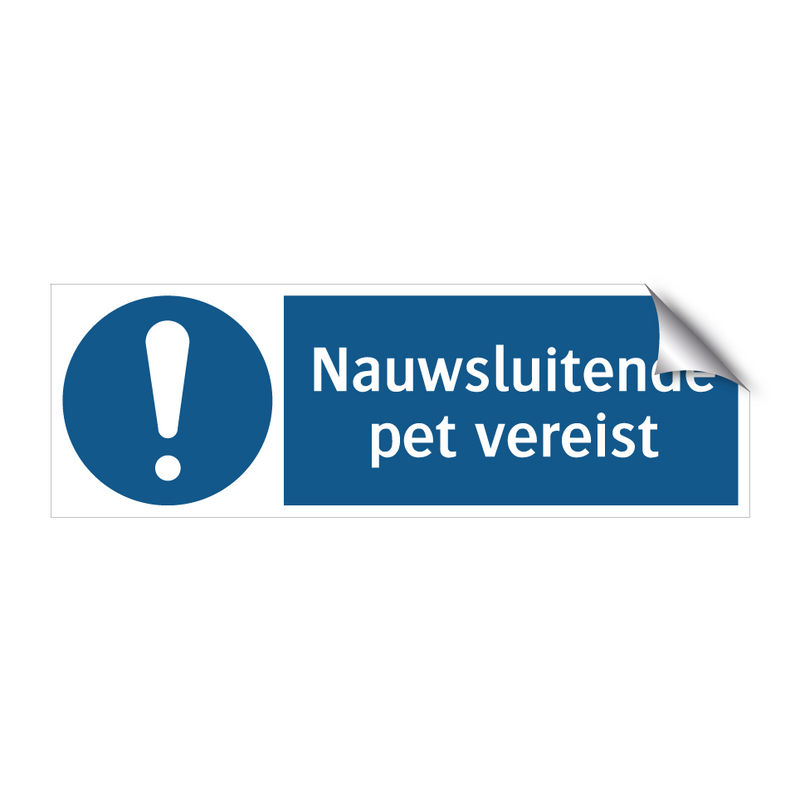 Nauwsluitende pet vereist & Nauwsluitende pet vereist & Nauwsluitende pet vereist