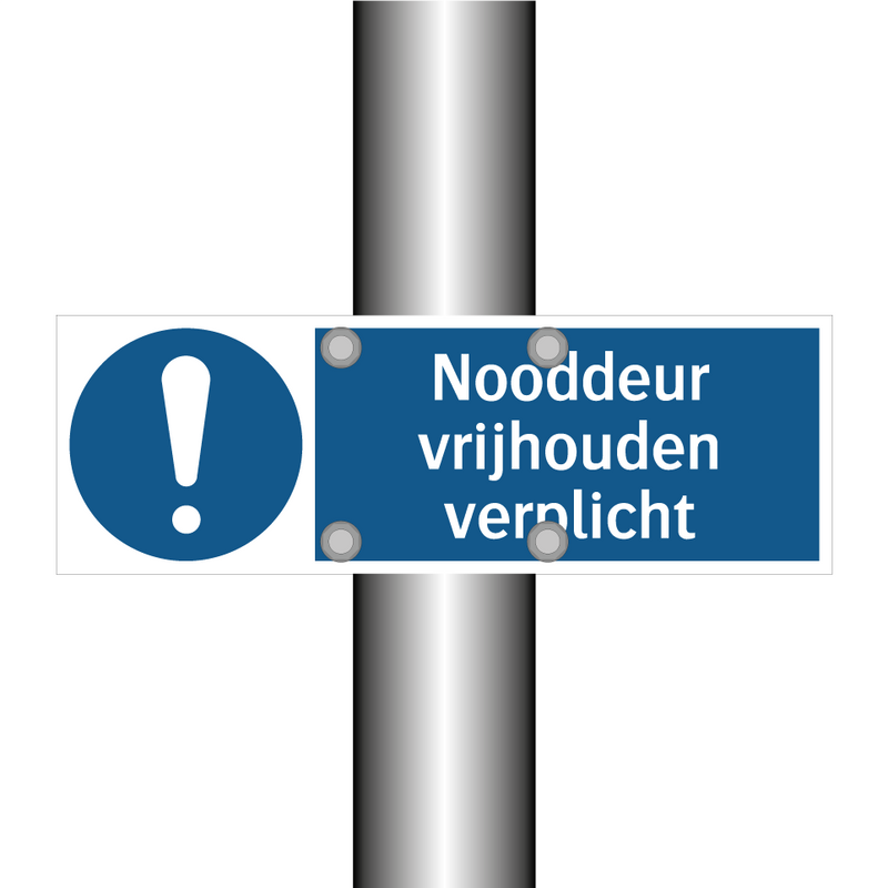 Nooddeur vrijhouden verplicht & Nooddeur vrijhouden verplicht & Nooddeur vrijhouden verplicht