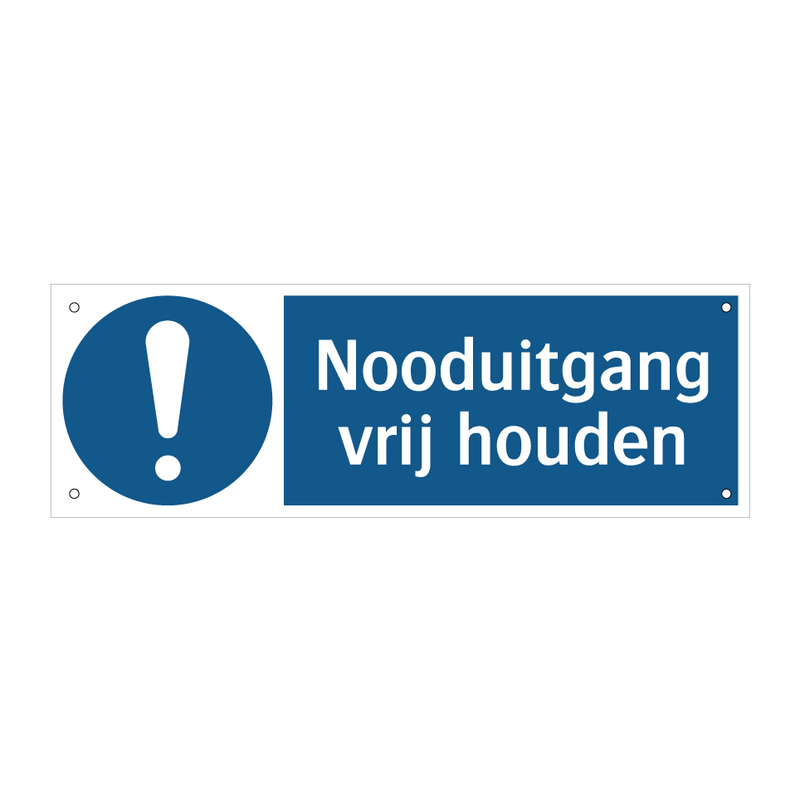 Nooduitgang vrij houden & Nooduitgang vrij houden & Nooduitgang vrij houden