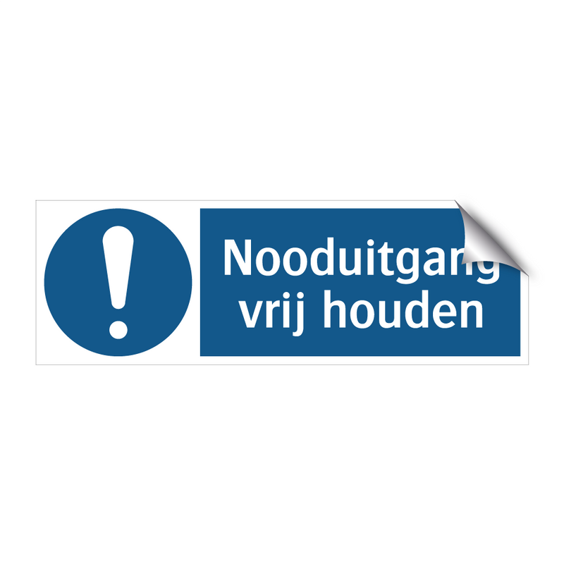 Nooduitgang vrij houden & Nooduitgang vrij houden & Nooduitgang vrij houden