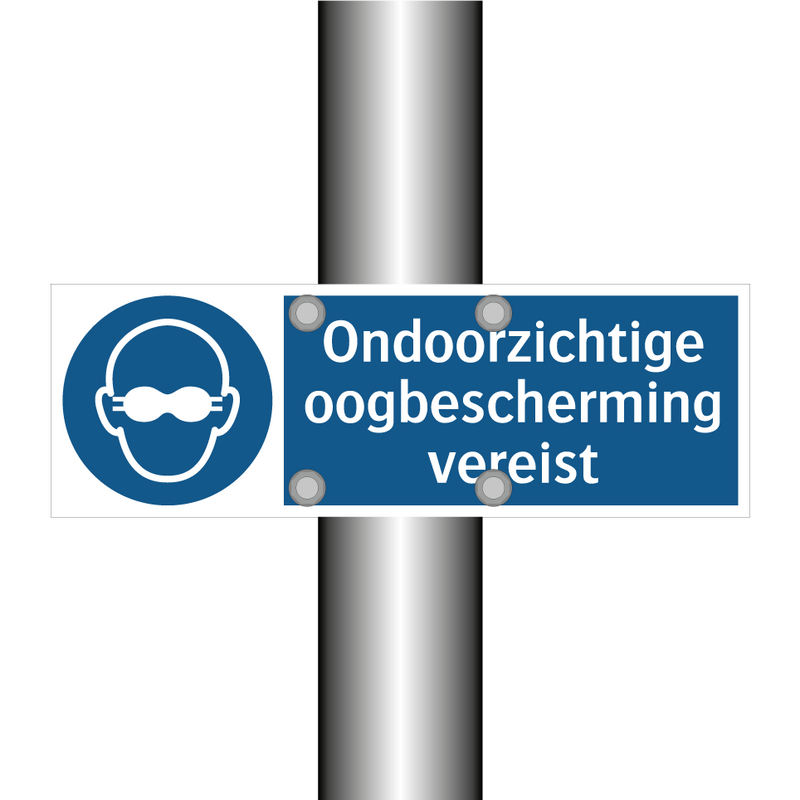 Ondoorzichtige oogbescherming vereist & Ondoorzichtige oogbescherming vereist